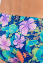 Close-up view of a men model wearing HO navy print  Swim Micro Briefs