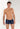 Front view of a men model wearing HO black print  Trunk