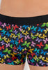 Close-up view of a men model wearing HO multico print  Boxer Briefs