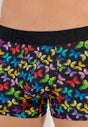 Close-up view of a men model wearing HO multico print  Boxer Briefs