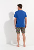 General view of a men model wearing HO multico print cotton Short Sleepwear