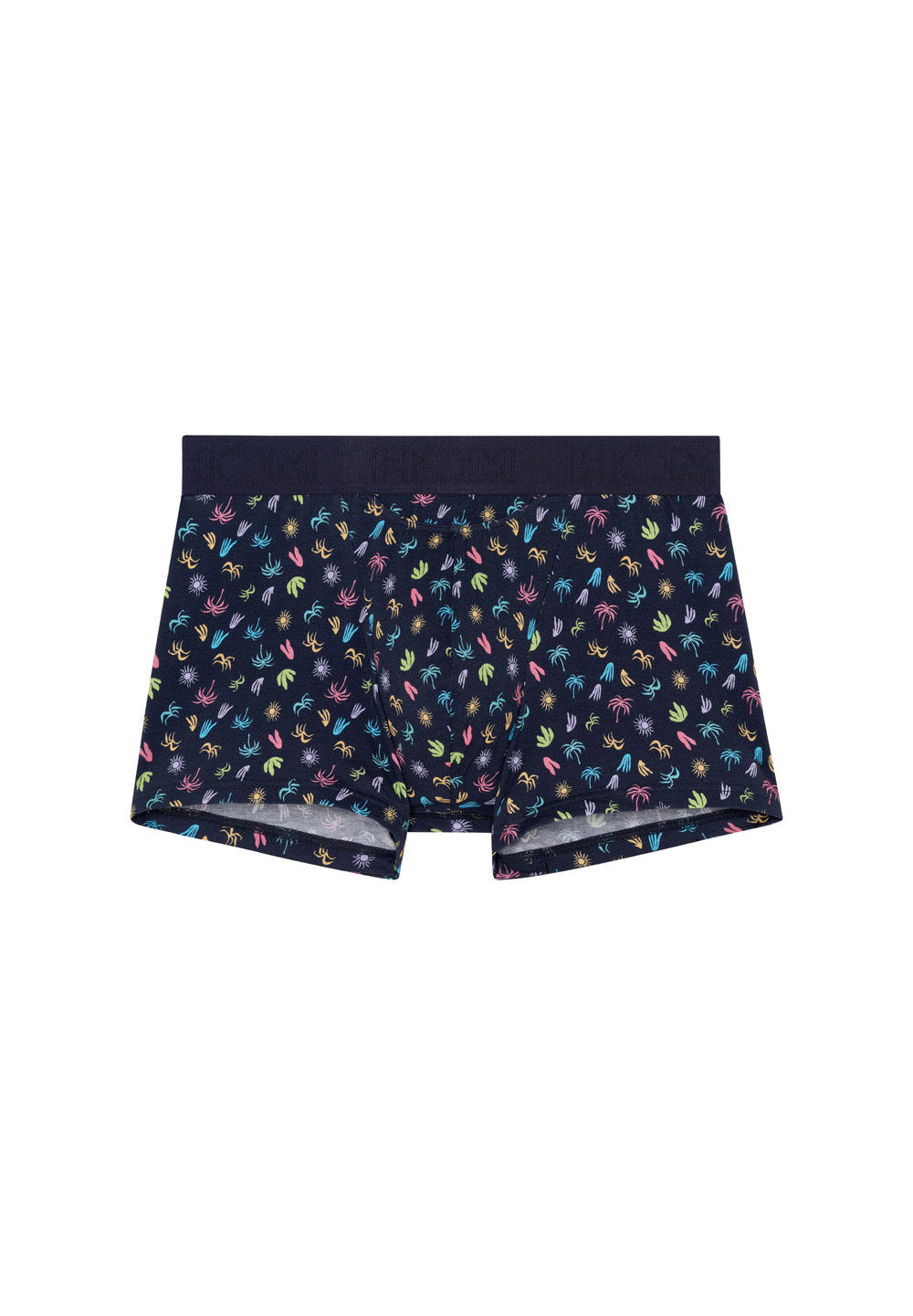 Front cutout view of HO multico print modal/viscose/tencel Boxer Briefs HO1