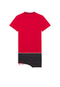 Front cutout view of HO black print cotton Short Sleepwear