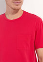 Close-up view of a men model wearing HO black print cotton Short Sleepwear