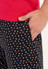 General view of a men model wearing HO black print cotton Short Sleepwear