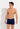 General view of a men model wearing HO navy print/navy/navy cotton Boxer Briefs 3p