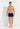 General view of a men model wearing HO navy print/navy/navy cotton Boxer Briefs 3p