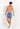 Full-body view of a men model wearing HO blue print  Beach Boxer