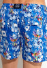 General view of a men model wearing HO blue print  Beach Boxer