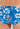 Close-up view of a men model wearing HO blue print  Swim Micro Briefs