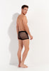 General view of a men model wearing HO black  Trunk