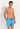 Front view of a men model wearing HO turquoise print  Beach Boxer