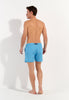 General view of a men model wearing HO turquoise print  Beach Boxer