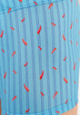 General view of a men model wearing HO turquoise print  Swim Shorts