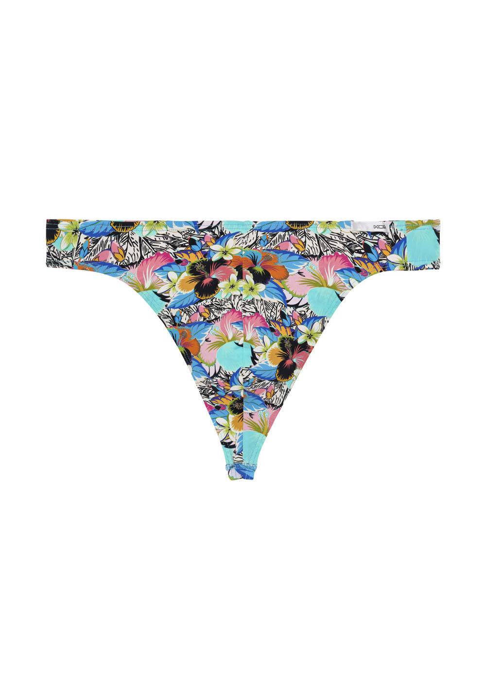 Front cutout view of HO orange print  G-String