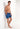 General view of a men model wearing HO blue print  Beach Boxer