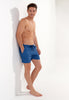 General view of a men model wearing HO blue print  Beach Boxer