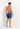 General view of a men model wearing HO blue print  Beach Boxer