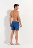 General view of a men model wearing HO blue print  Beach Boxer
