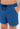 Close-up view of a men model wearing HO blue print  Beach Boxer