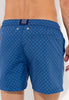 General view of a men model wearing HO blue print  Beach Boxer