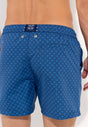 General view of a men model wearing HO blue print  Beach Boxer