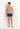 Full-body view of a men model wearing HO blue print  Swim Shorts