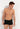 Front view of a men model wearing HO black  Swim Shorts