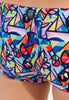 General view of a men model wearing HO multico print  Swim Trunk