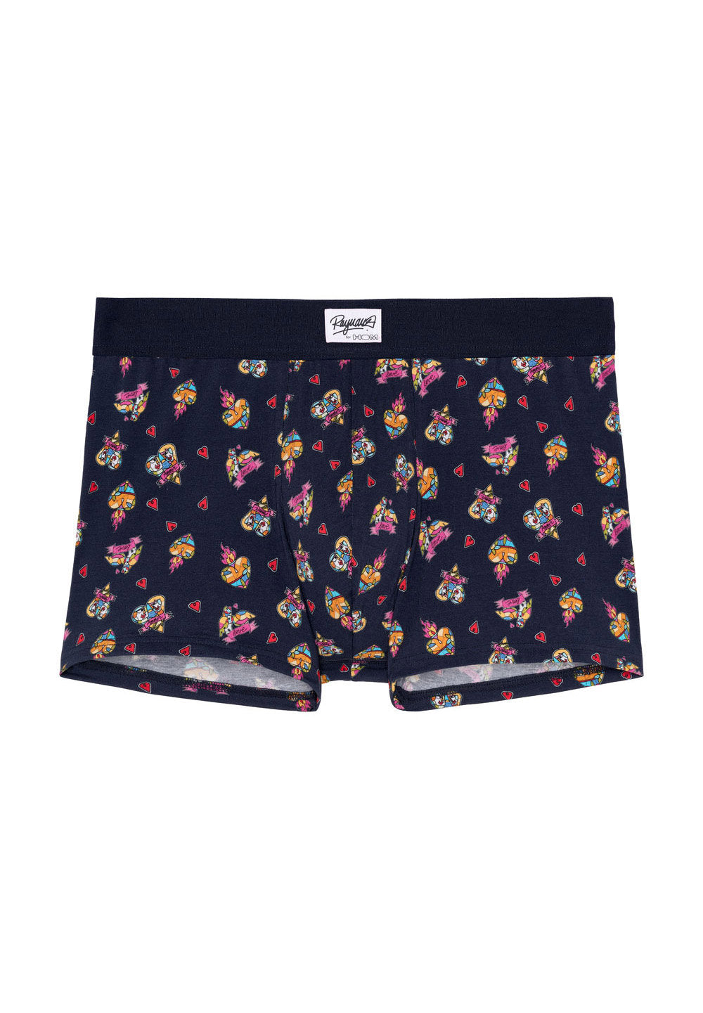 Front cutout view of HO navy print  Boxer Briefs