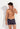 Front view of a men model wearing HO navy print  Boxer Briefs