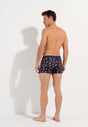 General view of a men model wearing HO navy print  Boxer Briefs
