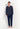Full-body view of a men model wearing HO navy print cotton Long Sleepwear