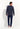 General view of a men model wearing HO navy print cotton Long Sleepwear
