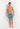 Full-body view of a men model wearing HO blue print  Beach Boxer