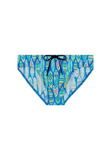 Front cutout view of HO blue print  Swim Mini Briefs