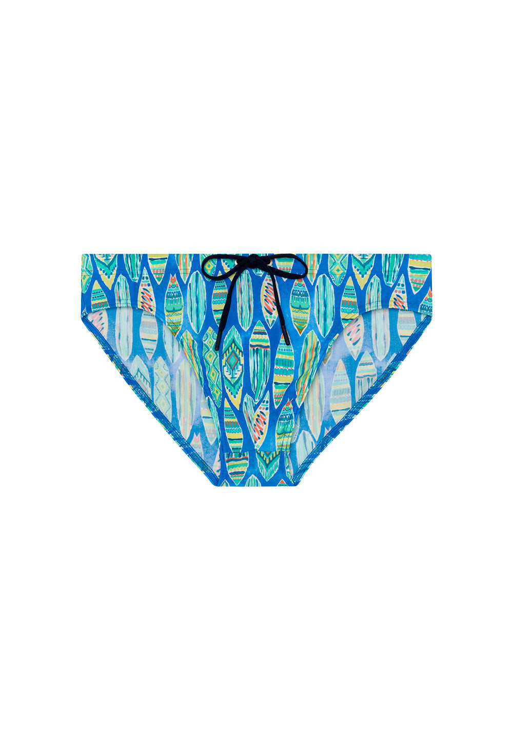 Front cutout view of HO blue print  Swim Mini Briefs