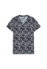 Front cutout view of HO dark grey print  Tee-Shirt V Neck