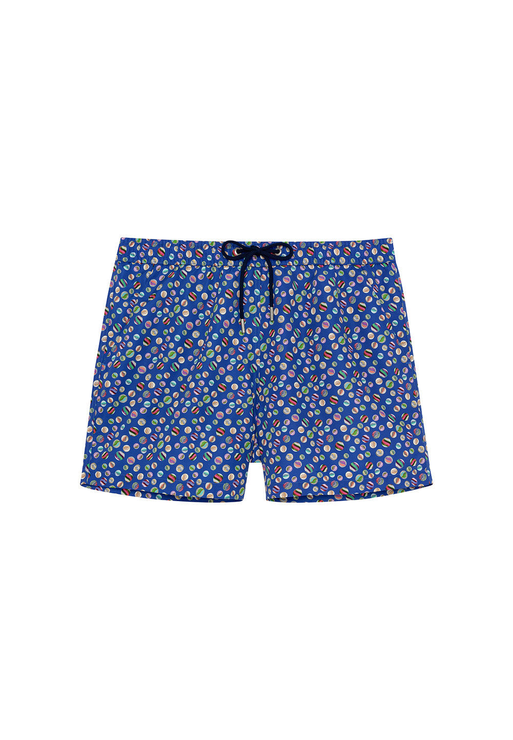 Front cutout view of HO navy print  Beach Boxer