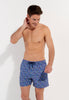 Front view of a men model wearing HO navy print  Beach Boxer