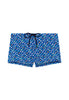 Front cutout view of HO navy print  Swim Shorts