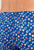 General view of a men model wearing HO navy print  Swim Shorts
