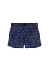 Front cutout view of HO navy print  Beach Boxer