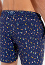 General view of a men model wearing HO navy print  Beach Boxer