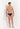 Full-body view of a men model wearing HO navy print  Swim Mini Briefs