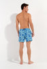 General view of a men model wearing HO blue print  Beach Boxer