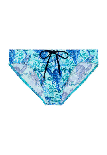 Front cutout view of HO blue print  Swim Mini Briefs