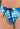 Close-up view of a men model wearing HO blue print  Swim Mini Briefs