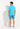 General view of a men model wearing HO turquoise print cotton Short Sleepwear