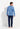 General view of a men model wearing HO blue print cotton Long Sleepwear